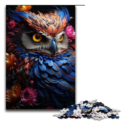 Puzzle für Erwachsene, 1000 Teile, schönes Eulen-Puzzle – anspruchsvolles Spiel, 50 x 75 cm von WGLINGX