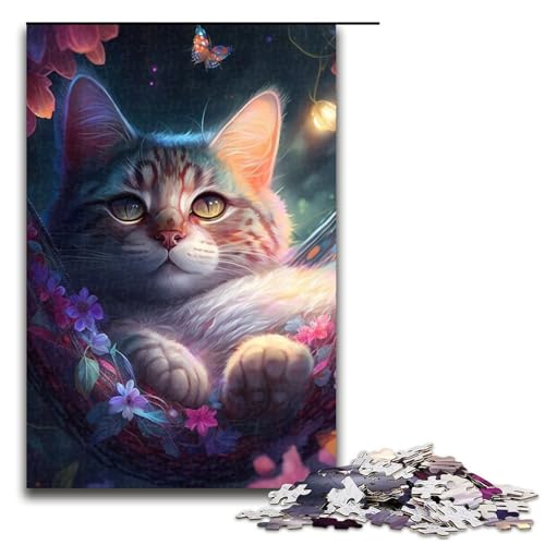 Puzzle für Erwachsene, 1000 Teile, schönes Katzen-Puzzle für Erwachsene, anspruchsvolles Spiel, 75 x 50 cm Puzzle für Erwachsene, 1000 Teile, schönes Katzen-Puzzle für Erwachsene, anspruchsvolles Spiel, 75 x 50 cm von WGLINGX