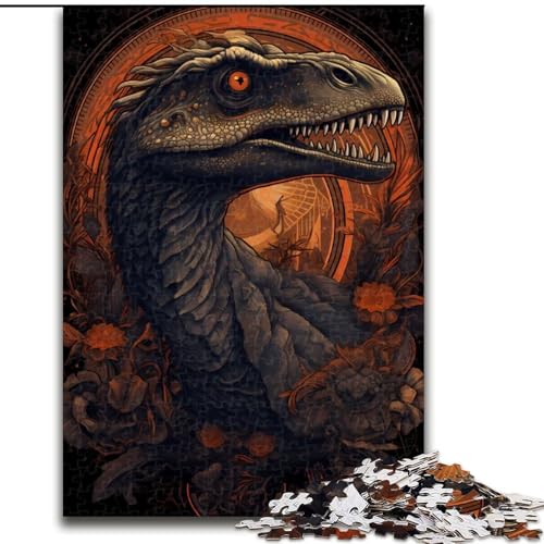 Puzzle für Erwachsene, 1000 Teile, stilvolles Velociraptor-Holzpuzzle, Geburtstage, Weihnachten, Halloween, Thanksgiving, Ostern, Größe 50x75cm Puzzle für Erwachsene, 1000 Teile, stilvolles Velociraptor-Holzpuzzle, Geburtstage, Weihnachten, Halloween, Thanksgiving, Ostern, Größe 50x75cm von WGLINGX