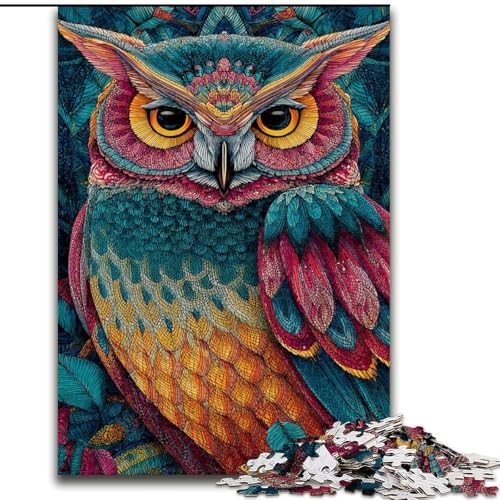 Puzzle für Erwachsene, 1000 Teile, süße kleine Eule, 1000 Teile, Heimdekorationsgeschenk, Denkspiel (Größe 50x75cm) von WGLINGX