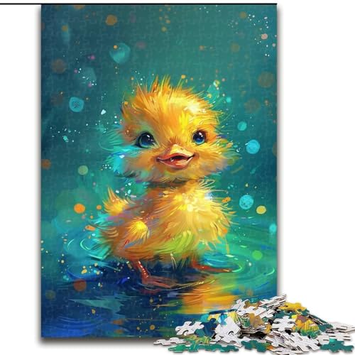 Puzzle für Erwachsene, 1000 Teile, süße kleine gelbe Ente, Puzzle 1000 Teile für Erwachsene, Lernspiele, Heimdekoration (Größe 50x75cm) von WGLINGX
