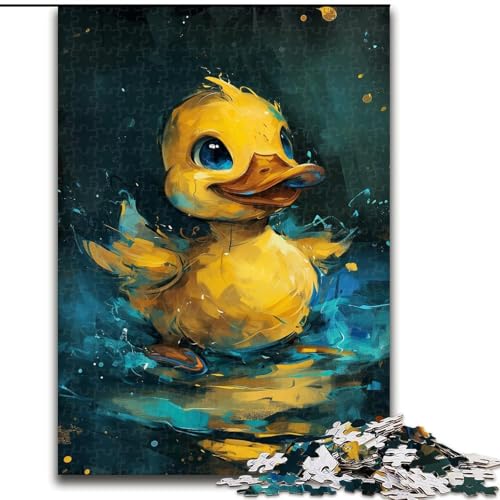 Puzzle für Erwachsene, 1000 Teile, süße kleine gelbe Ente, schwierige Puzzles für Erwachsene, Lernspiele, Heimdekoration (Größe 26x38cm) von WGLINGX