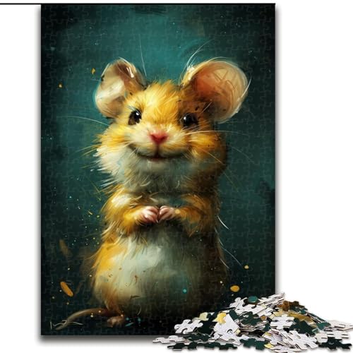 Puzzle für Erwachsene, 1000 Teile, süßer Kleiner gelber Tiger, 1000 Teile, für Erwachsene, für Teenager und Familienspaß, (Größe 26x38cm) von WGLINGX