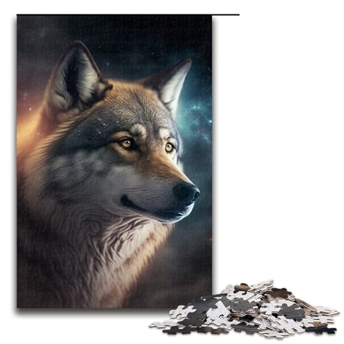 Puzzle für Erwachsene, 1000 Teile, süßer Wolf, Babyspielzeug, Lernspiele, Stressabbau, Analyse und Logik (Größe 50 x 75 cm) von WGLINGX