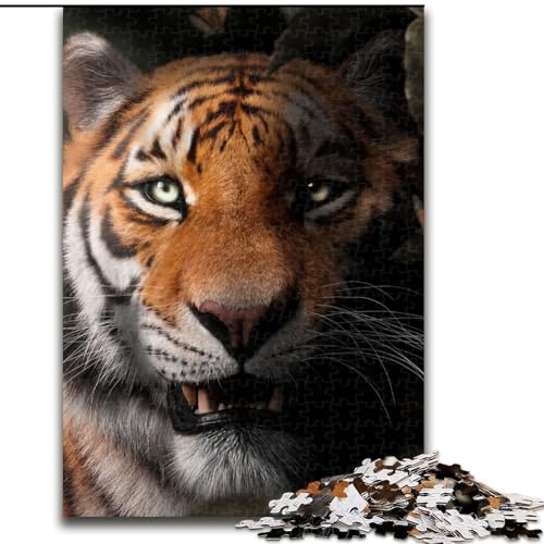Puzzle für Erwachsene, 1000 Teile, versteckter Tiger, Puzzles für Erwachsene, Geschenk, DIY-Spaß, geeignet für die Dekoration von Zuhause, Wohnzimmer, Büro, Größe 50x75cm von WGLINGX