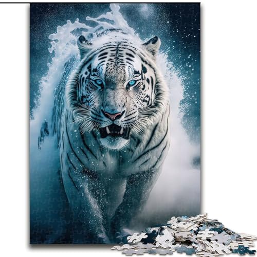 Puzzle für Erwachsene, 1000 Teile, weißer Tiger, Puzzle 1000 Teile für Erwachsene, Weihnachten, Halloween, Muttertag, Neujahr, Ostern, Geschenk, Größe 26x38cm Puzzle für Erwachsene, 1000 Teile, weißer Tiger, Puzzle 1000 Teile für Erwachsene, Weihnachten, Halloween, Muttertag, Neujahr, Ostern, Geschenk, Größe 26x38cm von WGLINGX