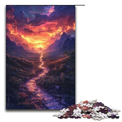 Puzzle für Erwachsene, 1000 Teile, wunderschöne Berge, Familienaktivitäts-Puzzle, Urlaubspuzzle, Zeitvertreib für Teenager ab 14 Jahren, 50 x 75 cm von WGLINGX