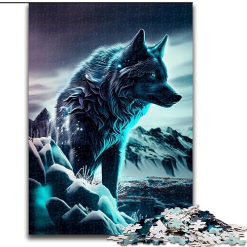 Puzzle für Erwachsene, 1000 Teile, wunderschöne Wolf-Puzzles für Erwachsene, 1000-teiliges Familienaktivitätsspiel für Teenager, anspruchsvolles Denkspiel (Größe 26x38cm) von WGLINGX