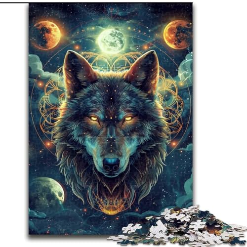 Puzzle für Erwachsene, 1000 Teile, wunderschöne Wolf-Puzzles für Erwachsene, 1000-teiliges Familienaktivitätsspiel für Teenager, anspruchsvolles Denkspiel (Größe 50x75cm) von WGLINGX