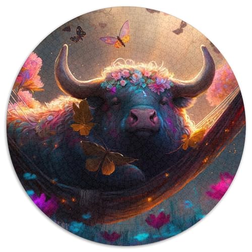 Puzzle für Erwachsene, 1000 Teile, wunderschöne Yak-Karton-Puzzles, Spielzeug, Geschenk, pädagogisches, intellektuelles, entspannendes Familienspiel (67,5 x 67,5 cm) von WGLINGX
