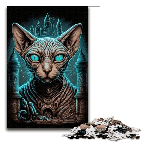 Puzzle für Erwachsene, 1000 Teile, wunderschönes Dschungelkatzen-Puzzle – anspruchsvolles Spiel, 50 x 75 cm von WGLINGX