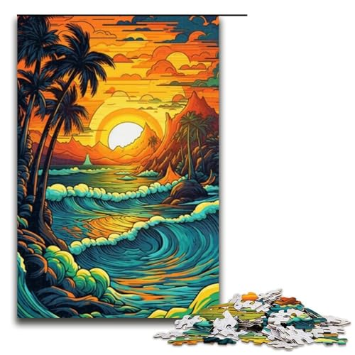 Puzzle für Erwachsene, 1000 Teile, wunderschönes Wellen-Puzzle – anspruchsvolles Spiel, 50 x 75 cm von WGLINGX