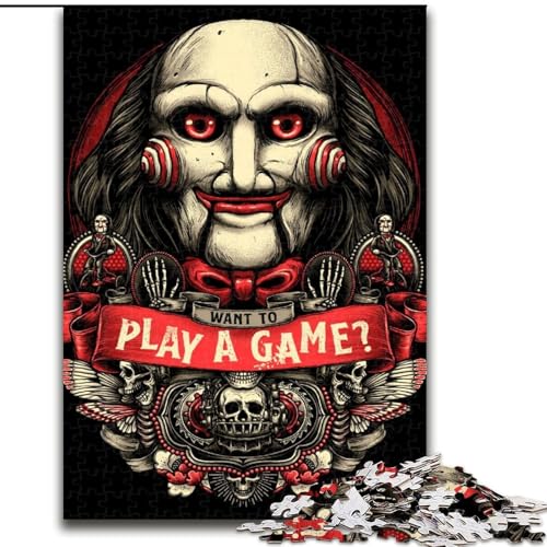 Puzzle für Erwachsene, 1000 Teile „Möchten Sie EIN Spiel Spielen?“, Puzzle für Erwachsene, 1000 unmögliche Lernspiele und Geschenke für die Heimdekoration (Größe 50x75cm) von WGLINGX