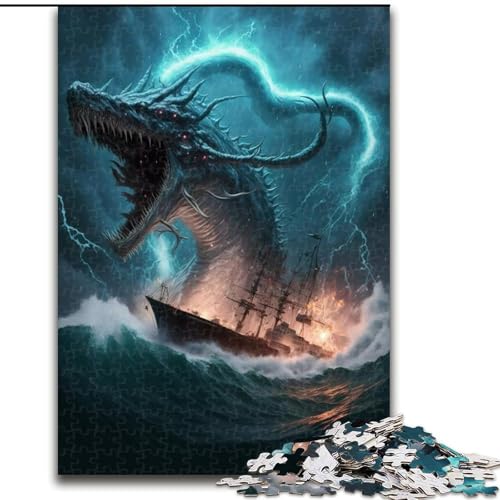 Puzzle für Erwachsene, 1000 Teile „Monster Invasion“-Puzzle aus Pappe, perfekt für Familienspaß an Geburtstagen und Weihnachten, Größe 26x38cm Puzzle für Erwachsene, 1000 Teile „Monster Invasion“-Puzzle aus Pappe, perfekt für Familienspaß an Geburtstagen und Weihnachten, Größe 26x38cm von WGLINGX