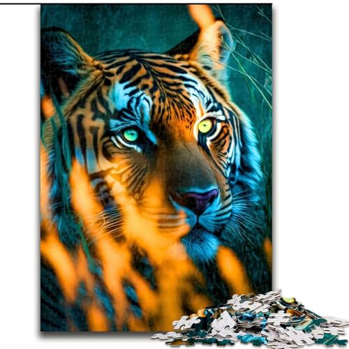 Puzzle für Erwachsene, 1000 Tiger-Holzpuzzles, herausfordernd und unterhaltsam, Familienaktivität (Größe 26x38cm) von WGLINGX