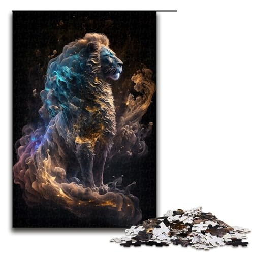 Puzzle für Erwachsene, 1000 Unendlich, „Stolz des Löwen“, Puzzle für Erwachsene, Holzpuzzle, Familienspiel (Größe 50 x 75 cm) von WGLINGX