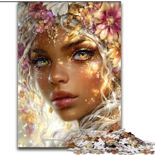 Puzzle für Erwachsene, 1000 schöne Frauen, anspruchsvolle Puzzles, unmögliche Herausforderung, Spielzeug für Teenager (Größe 26x38cm) von WGLINGX