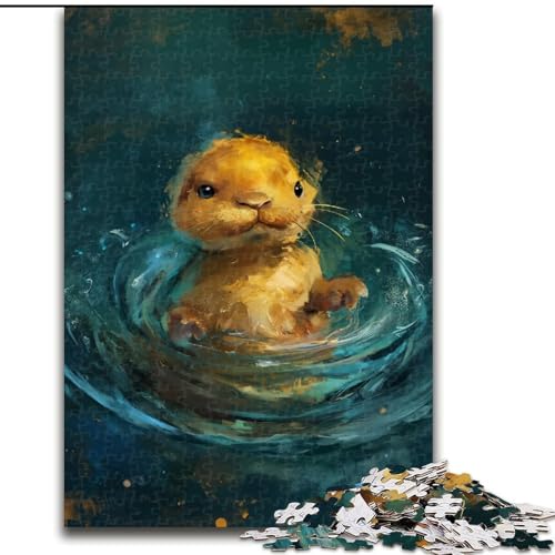Puzzle für Erwachsene, 1000 süße kleine gelbe Otter-Puzzles für Erwachsene, 1000 Teile, Feiertage und Geburtstage (Größe 50x75cm) von WGLINGX