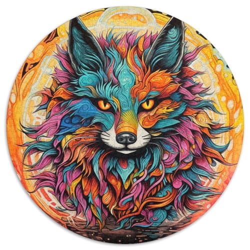 Puzzle für Erwachsene, 1000-teiliges Art Fox-Papppuzzle mit interaktivem Familienspiel, Kinder ab 14 Jahren (67,5 x 67,5 cm) von WGLINGX