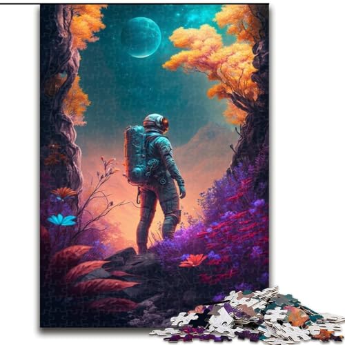 Puzzle für Erwachsene, 1000-teiliges Astronauten-Puzzle für Erwachsene, Heimdekoration, Familienspaß, ab 14 Jahren (Größe 26x38cm) von WGLINGX