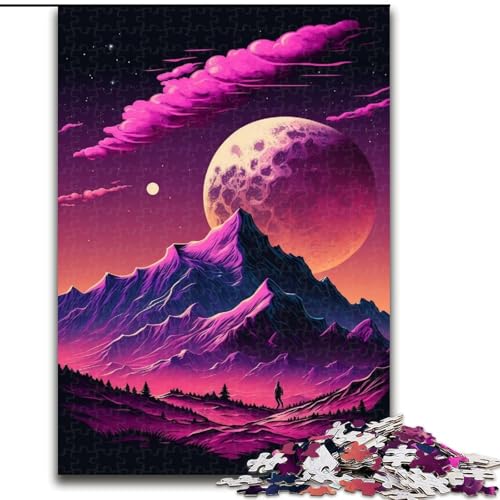 Puzzle für Erwachsene, 1000-teiliges Berglandschaftspuzzle für Erwachsene, Heimdekoration, Familienspaß, ab 14 Jahren (Größe 50x75cm) von WGLINGX
