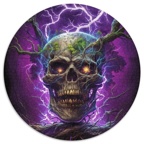 Puzzle für Erwachsene, 1000-teiliges Blitzschädel-Puzzle für Erwachsene für Jugendliche, Lernspiele, Geschenke (67,5x67,5cm) von WGLINGX