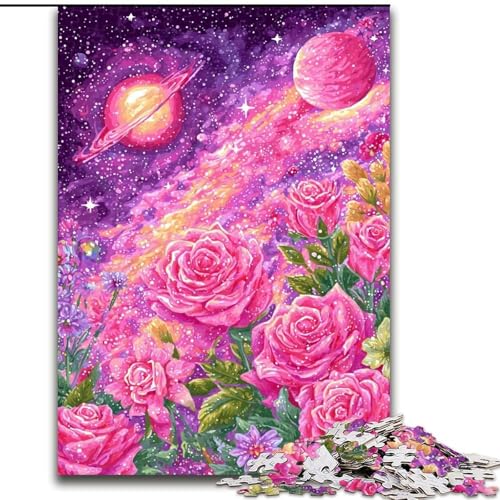 Puzzle für Erwachsene, 1000-teiliges Blumen-Puzzle für Erwachsene, 1000 Puzzles für die ganze Familie, Spaß beim Basteln, perfekt für Geburtstage, Feiertage (Größe 26x38cm) von WGLINGX