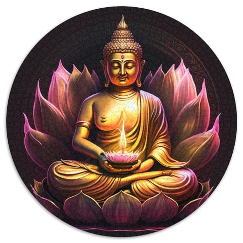 Puzzle für Erwachsene, 1000-teiliges Buddha-Puzzle aus Pappe, Spielzeug, Geschenk, pädagogisches, intellektuelles, entspannendes Familienspiel (67,5 x 67,5 cm) von WGLINGX