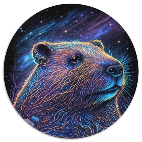 Puzzle für Erwachsene, 1000-teiliges Capibara-Puzzle für Erwachsene für Jugendliche, Lernspiele, Geschenke (67,5x67,5cm) von WGLINGX