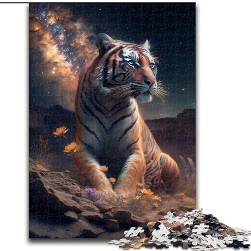 Puzzle für Erwachsene, 1000-teiliges Cosmic Tiger-Puzzle für Erwachsene, EIN tolles Geschenk für Familienspaß (Größe 50x75cm) von WGLINGX