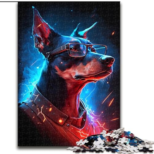Puzzle für Erwachsene, 1000-teiliges Dobermann-Pinscher-Puzzle für Erwachsene, EIN tolles Geschenk für Familienspaß (Größe 26x38cm) von WGLINGX