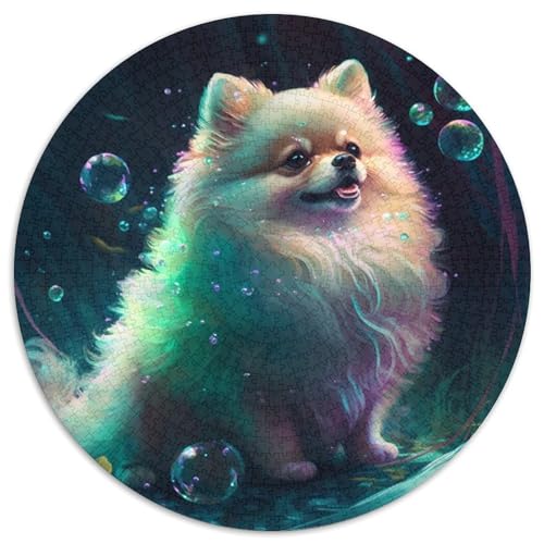 Puzzle für Erwachsene, 1000-teiliges Fantasy-Pomeranian-Puzzle aus Pappe, Spielzeug, Geschenk, pädagogisches, intellektuelles, entspannendes Familienspiel (67,5 x 67,5 cm) von WGLINGX
