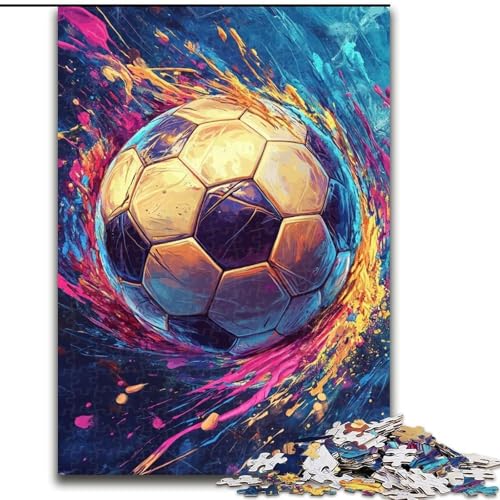 Puzzle für Erwachsene, 1000-teiliges Fußball-Puzzle für Erwachsene, 1000-teiliger Familienspaß zum Basteln, perfekt für Geburtstage, Feiertage (Größe 26x38cm) von WGLINGX