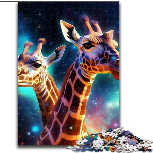 Puzzle für Erwachsene, 1000-teiliges Galaxie-Giraffe-Puzzle, 1000 Teile für Erwachsene für Jugendliche, Lernspiele, Geschenke (Größe 38x26cm) von WGLINGX