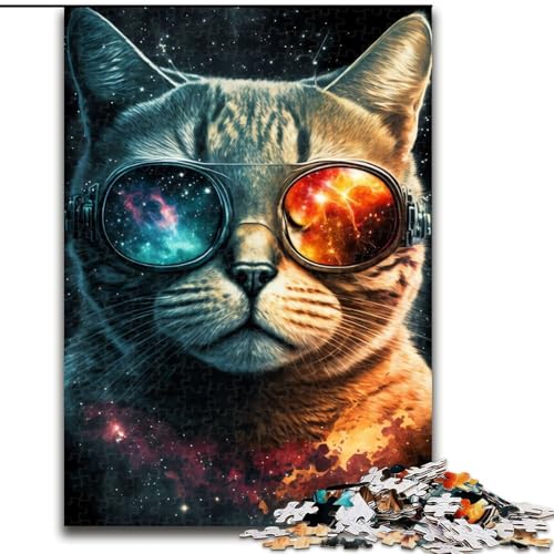 Puzzle für Erwachsene, 1000-teiliges Galaxy Cat-Puzzle, 1000 Teile für Erwachsene mit interaktivem Familienspiel, Kinder ab 14 Jahren, Größe 26x38cm Puzzle für Erwachsene, 1000-teiliges Galaxy Cat-Puzzle, 1000 Teile für Erwachsene mit interaktivem Familienspiel, Kinder ab 14 Jahren, Größe 26x38cm von WGLINGX