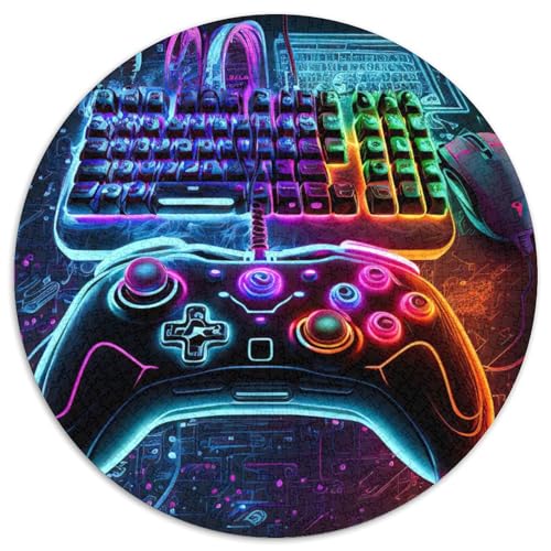 Puzzle für Erwachsene, 1000-teiliges Gaming-Neon-Puzzle für Erwachsene für Teenager, Lernspiele, Geschenke (67,5x67,5cm) von WGLINGX