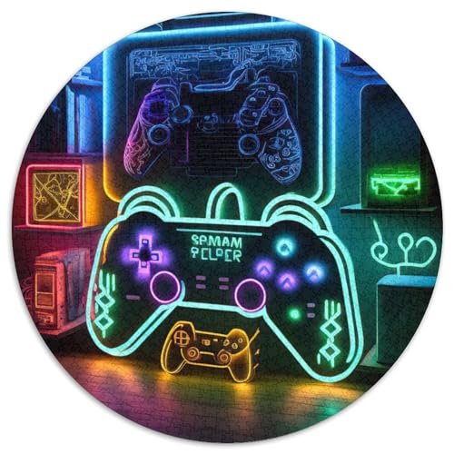 Puzzle für Erwachsene, 1000-teiliges Gaming-Neon-Puzzle für Erwachsene für Teenager, Lernspiele, Geschenke (67,5x67,5cm) von WGLINGX