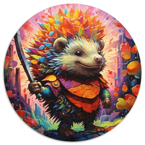 Puzzle für Erwachsene, 1000-teiliges Igel-Kunstpuzzle aus Pappe mit interaktivem Familienspiel, Kinder ab 14 Jahren (67,5 x 67,5 cm) von WGLINGX