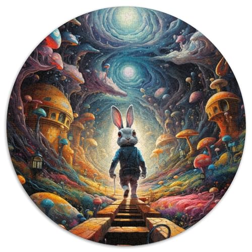 Puzzle für Erwachsene, 1000-teiliges Kaninchen-Kunstpuzzle, anspruchsvolles Denkspiel für Teenager, Spaß für den Familienspieleabend (67,5x67,5cm) von WGLINGX