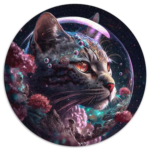 Puzzle für Erwachsene, 1000-teiliges Katzen-Papppuzzle mit interaktivem Familienspiel, Kinder ab 14 Jahren (67,5 x 67,5 cm) von WGLINGX