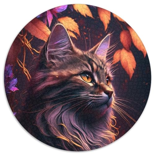 Puzzle für Erwachsene, 1000-teiliges Katzenpuzzle für Erwachsene für Jugendliche, Lernspiele, Geschenke (67,5x67,5cm) von WGLINGX