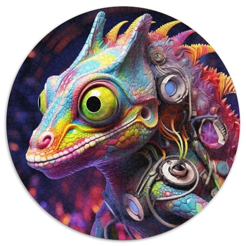 Puzzle für Erwachsene, 1000-teiliges Kunst-Chamäleon-Papppuzzle mit interaktivem Familienspiel, Kinder ab 14 Jahren (67,5 x 67,5 cm) von WGLINGX