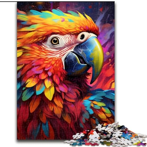 Puzzle für Erwachsene, 1000-teiliges Kunst-Papagei-Puzzle, 1000 Teile für Erwachsene für Jugendliche, Lernspiele, Geschenke (Größe 38x26cm) von WGLINGX