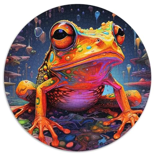 Puzzle für Erwachsene, 1000-teiliges Kunst-Tierfrosch-Puzzle für Erwachsene, Geschenk, DIY-Spaß, geeignet für die Dekoration von Zuhause, Wohnzimmer und Büro (67,5 x 67,5 cm) von WGLINGX