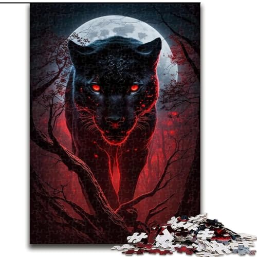 Puzzle für Erwachsene, 1000-teiliges Leoparden-Holzpuzzle, ideal als Dekoration für Zuhause und Büro, Geburtstag (Größe 50x75cm) von WGLINGX