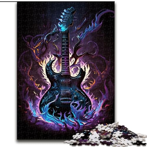 Puzzle für Erwachsene, 1000-teiliges Lightning-Gitarren-Puzzle, 1000-teiliges, anspruchsvolles Denkspiel für Teenager, perfekt als Heimdekoration oder Geschenk (Größe 26x38cm) von WGLINGX