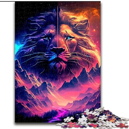 Puzzle für Erwachsene, 1000-teiliges Löwen-Puzzle, 1000 Teile für Erwachsene mit interaktivem Familienspiel, Kinder ab 14 Jahren, Größe 26x38cm Puzzle für Erwachsene, 1000-teiliges Löwen-Puzzle, 1000 Teile für Erwachsene mit interaktivem Familienspiel, Kinder ab 14 Jahren, Größe 26x38cm von WGLINGX