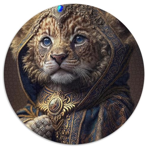 Puzzle für Erwachsene, 1000-teiliges Löwen-Puzzle aus Pappe, Spielzeug, Geschenk, pädagogisches, intellektuelles, entspannendes Familienspiel (67,5 x 67,5 cm) von WGLINGX