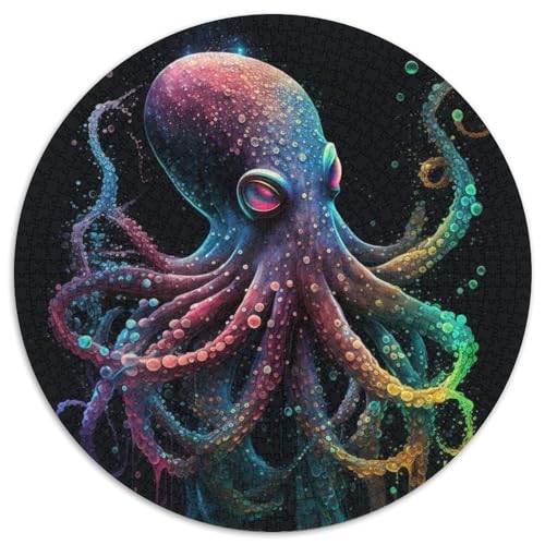 Puzzle für Erwachsene, 1000-teiliges Oktopus-Monster-Puzzle aus Pappe für Erwachsene, Feiertage und Geburtstage (67,5x67,5cm) von WGLINGX