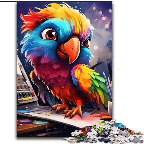 Puzzle für Erwachsene, 1000-teiliges Papageien-Puzzle für Erwachsene, 1000, Geburtstage, Feiertage und Heimdekoration (Größe 26x38cm) von WGLINGX